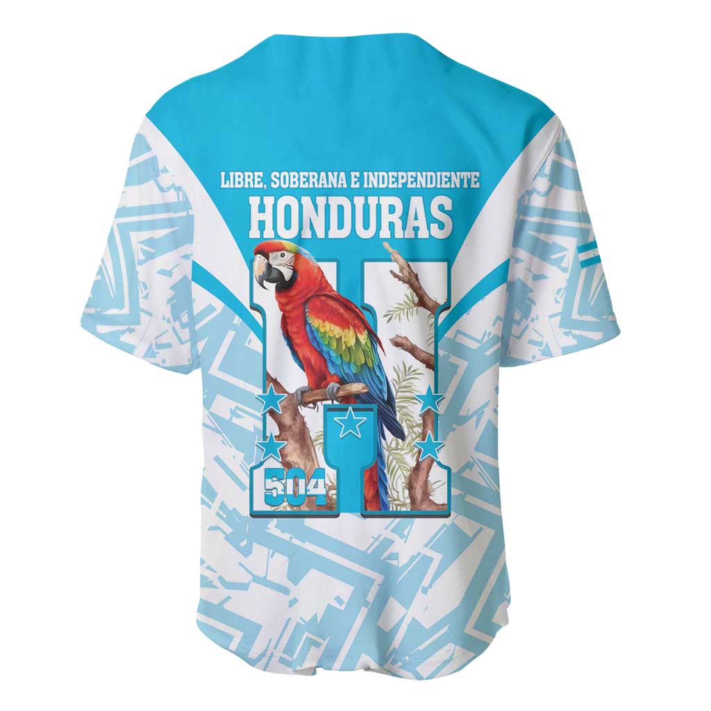 Honduras Independence Day Baseball Jersey 504 Proud Scarlet Macaw - Wonder Print Shop