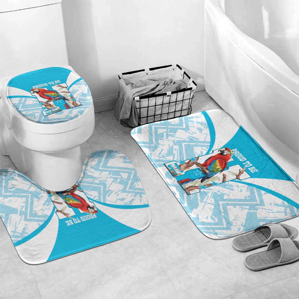Honduras Independence Day Bathroom Set 504 Proud Scarlet Macaw - Wonder Print Shop