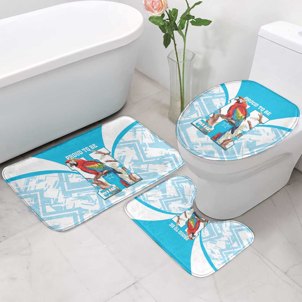 Honduras Independence Day Bathroom Set 504 Proud Scarlet Macaw - Wonder Print Shop