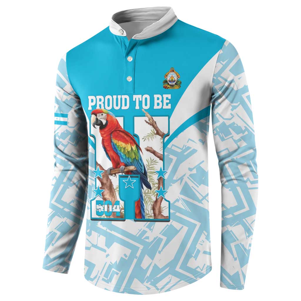 Honduras Independence Day Button Sweatshirt 504 Proud Scarlet Macaw - Wonder Print Shop