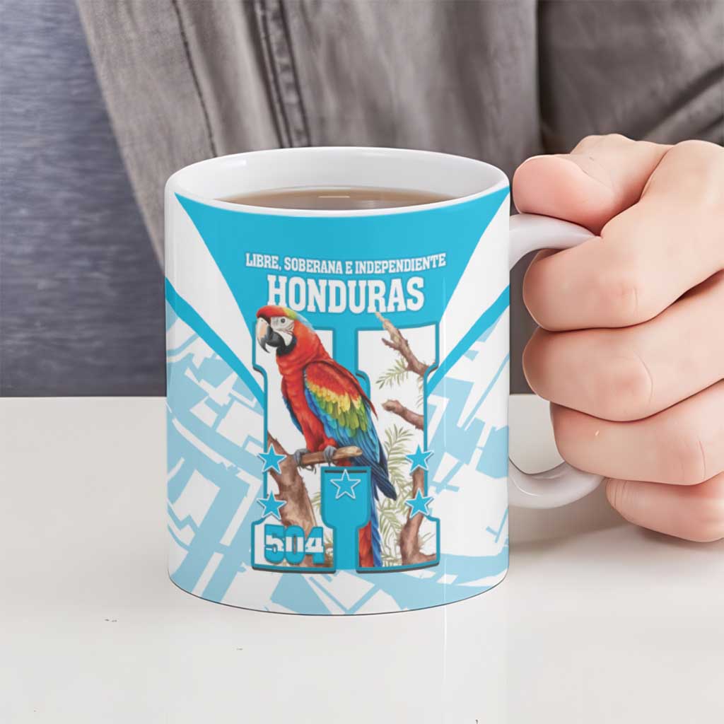 Honduras Independence Day Ceramic Mug 504 Proud Scarlet Macaw - Wonder Print Shop