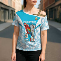 Honduras Independence Day Cross Shoulder Shirt 504 Proud Scarlet Macaw - Wonder Print Shop
