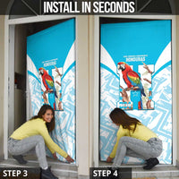 Honduras Independence Day Door Cover 504 Proud Scarlet Macaw - Wonder Print Shop