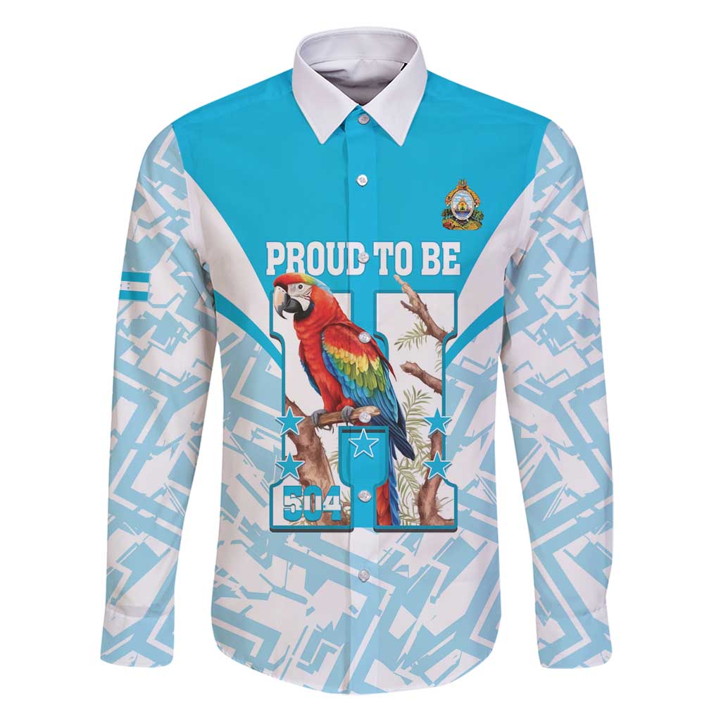Honduras Independence Day Family Matching Long Sleeve Bodycon Dress and Hawaiian Shirt 504 Proud Scarlet Macaw - Wonder Print Shop