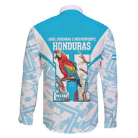Honduras Independence Day Family Matching Long Sleeve Bodycon Dress and Hawaiian Shirt 504 Proud Scarlet Macaw - Wonder Print Shop