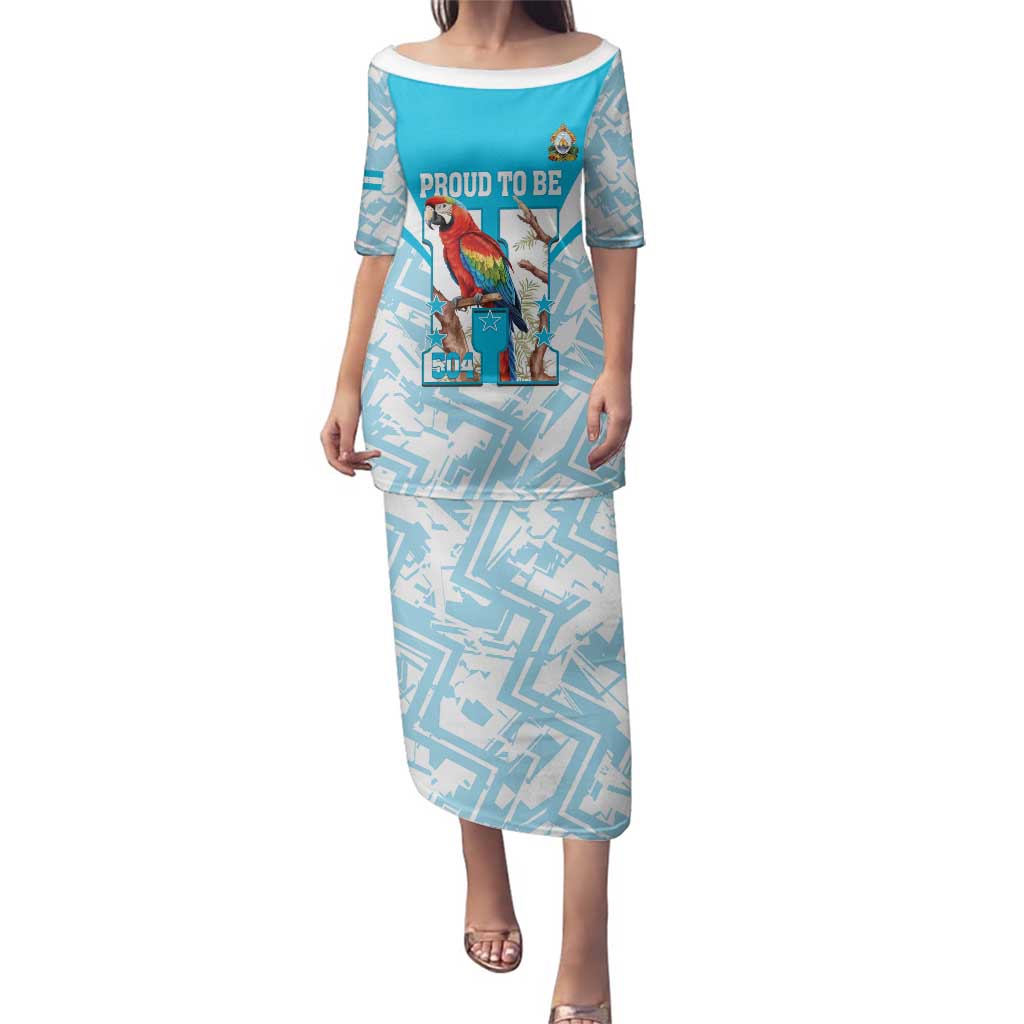 Honduras Independence Day Family Matching Puletasi and Hawaiian Shirt 504 Proud Scarlet Macaw - Wonder Print Shop