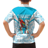 Honduras Independence Day Family Matching Summer Maxi Dress and Hawaiian Shirt 504 Proud Scarlet Macaw - Wonder Print Shop