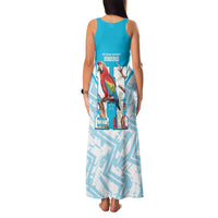 Honduras Independence Day Family Matching Tank Maxi Dress and Hawaiian Shirt 504 Proud Scarlet Macaw - Wonder Print Shop