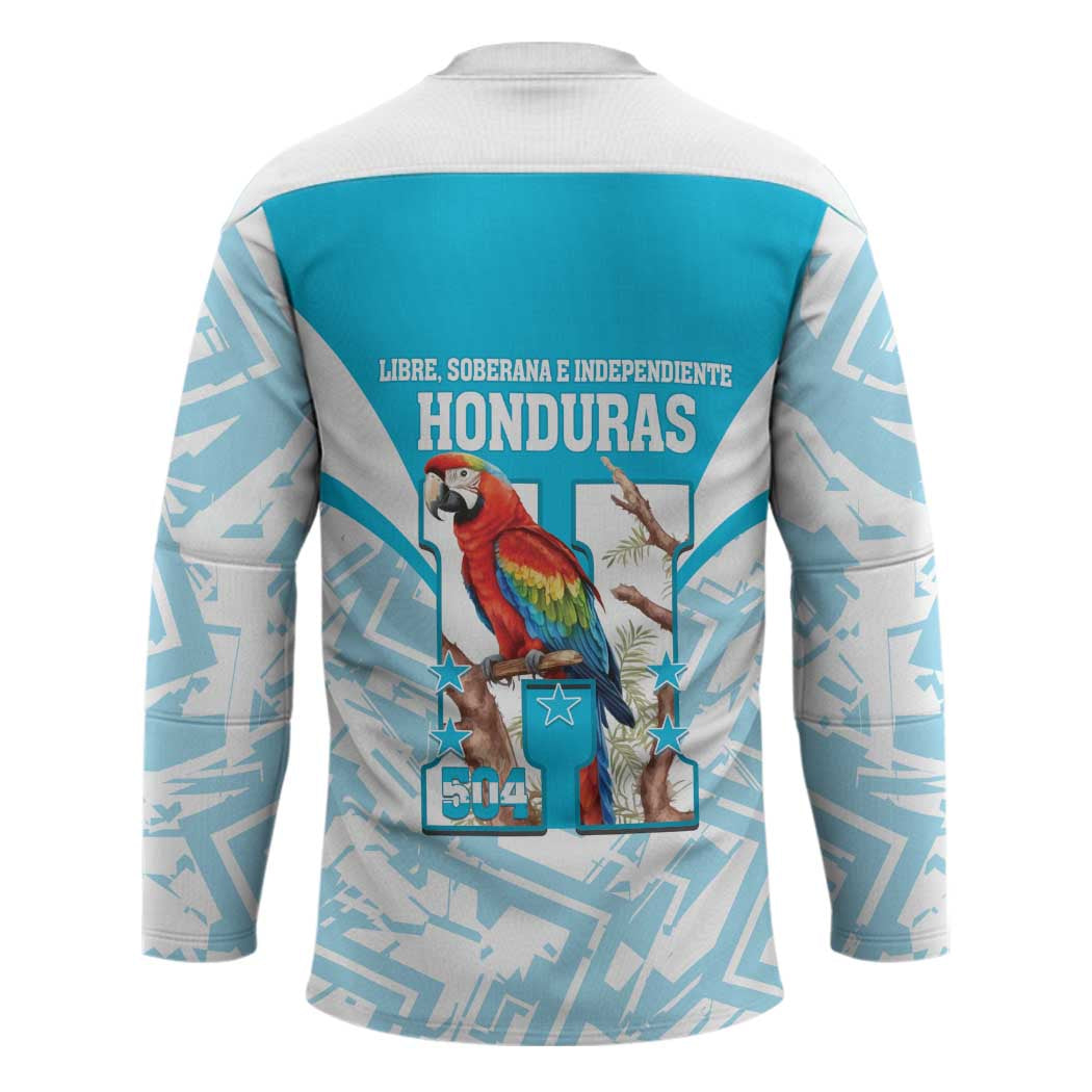 Honduras Independence Day Hockey Jersey 504 Proud Scarlet Macaw - Wonder Print Shop