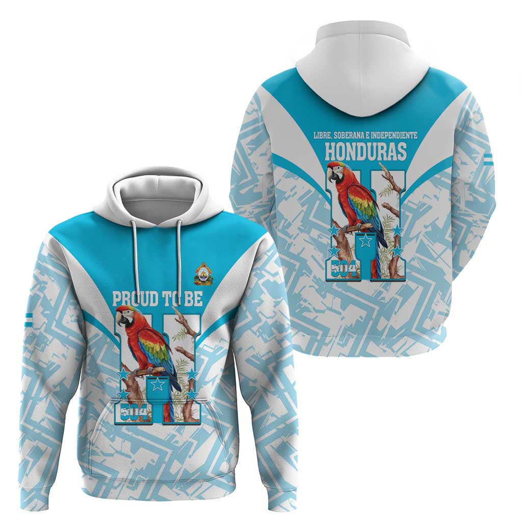 Honduras Independence Day Hoodie 504 Proud Scarlet Macaw - Wonder Print Shop