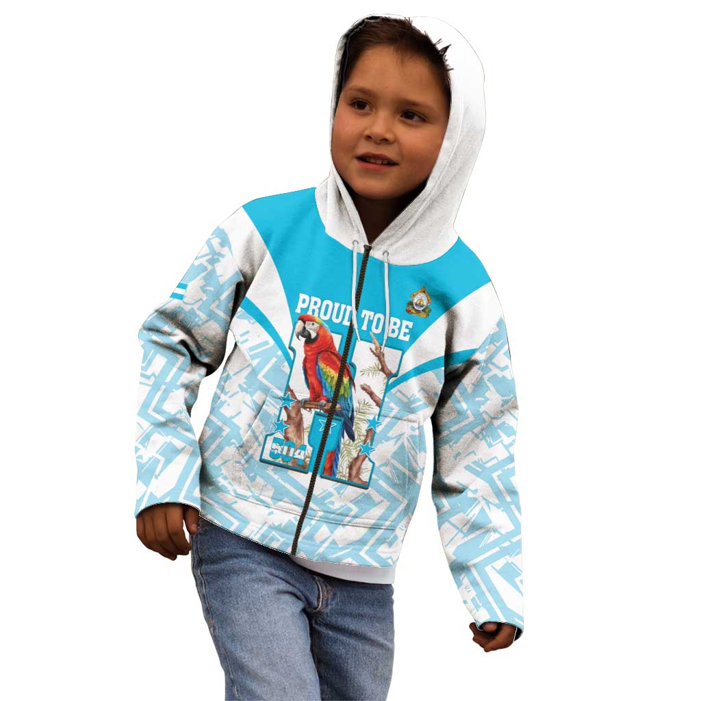 Honduras Independence Day Kid Hoodie 504 Proud Scarlet Macaw - Wonder Print Shop