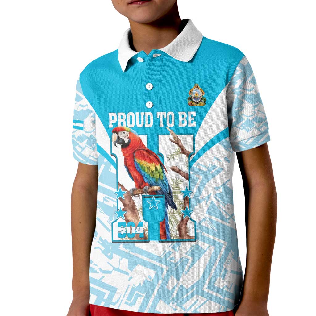 Honduras Independence Day Kid Polo Shirt 504 Proud Scarlet Macaw - Wonder Print Shop