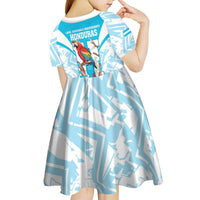 Honduras Independence Day Kid Short Sleeve Dress 504 Proud Scarlet Macaw - Wonder Print Shop