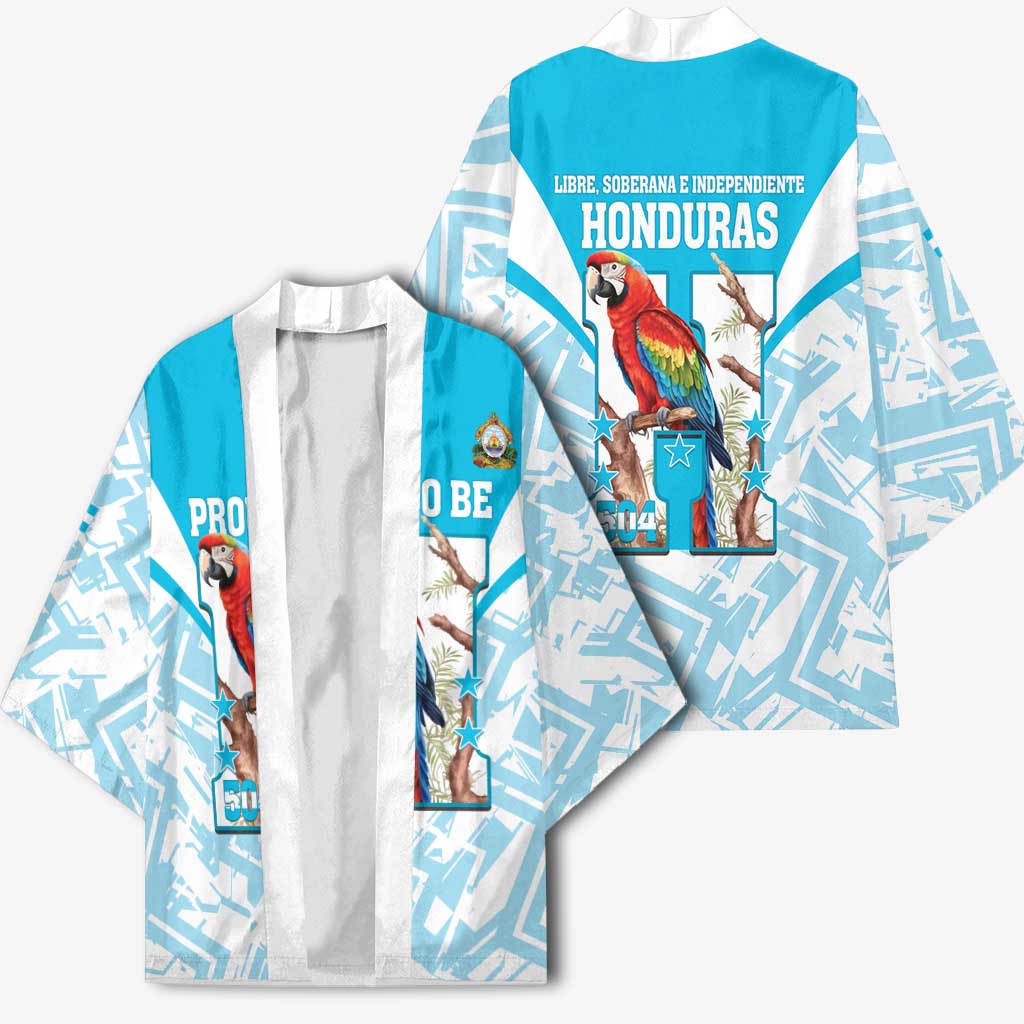 Honduras Independence Day Kimono 504 Proud Scarlet Macaw - Wonder Print Shop