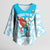 Honduras Independence Day Kimono Sleeve Blouse 504 Proud Scarlet Macaw - Wonder Print Shop