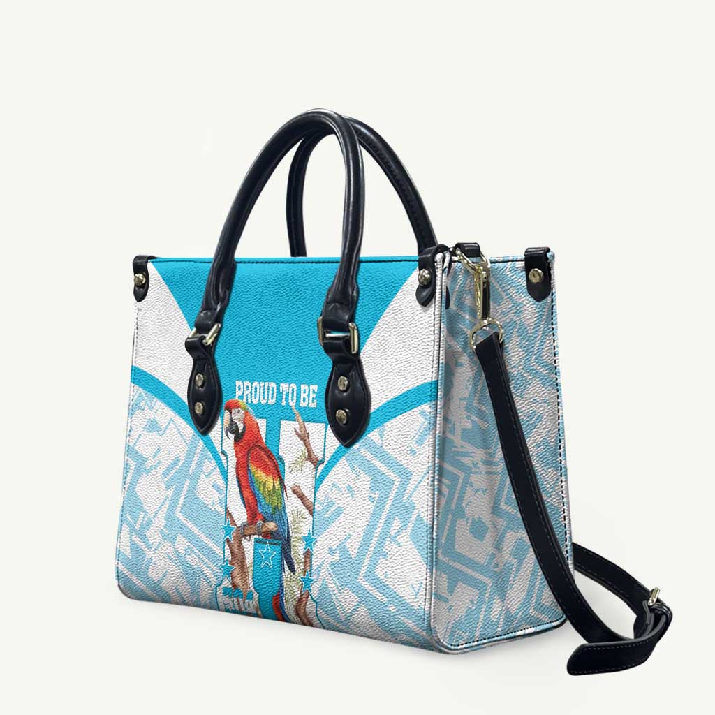 Honduras Independence Day Leather Bag 504 Proud Scarlet Macaw - Wonder Print Shop