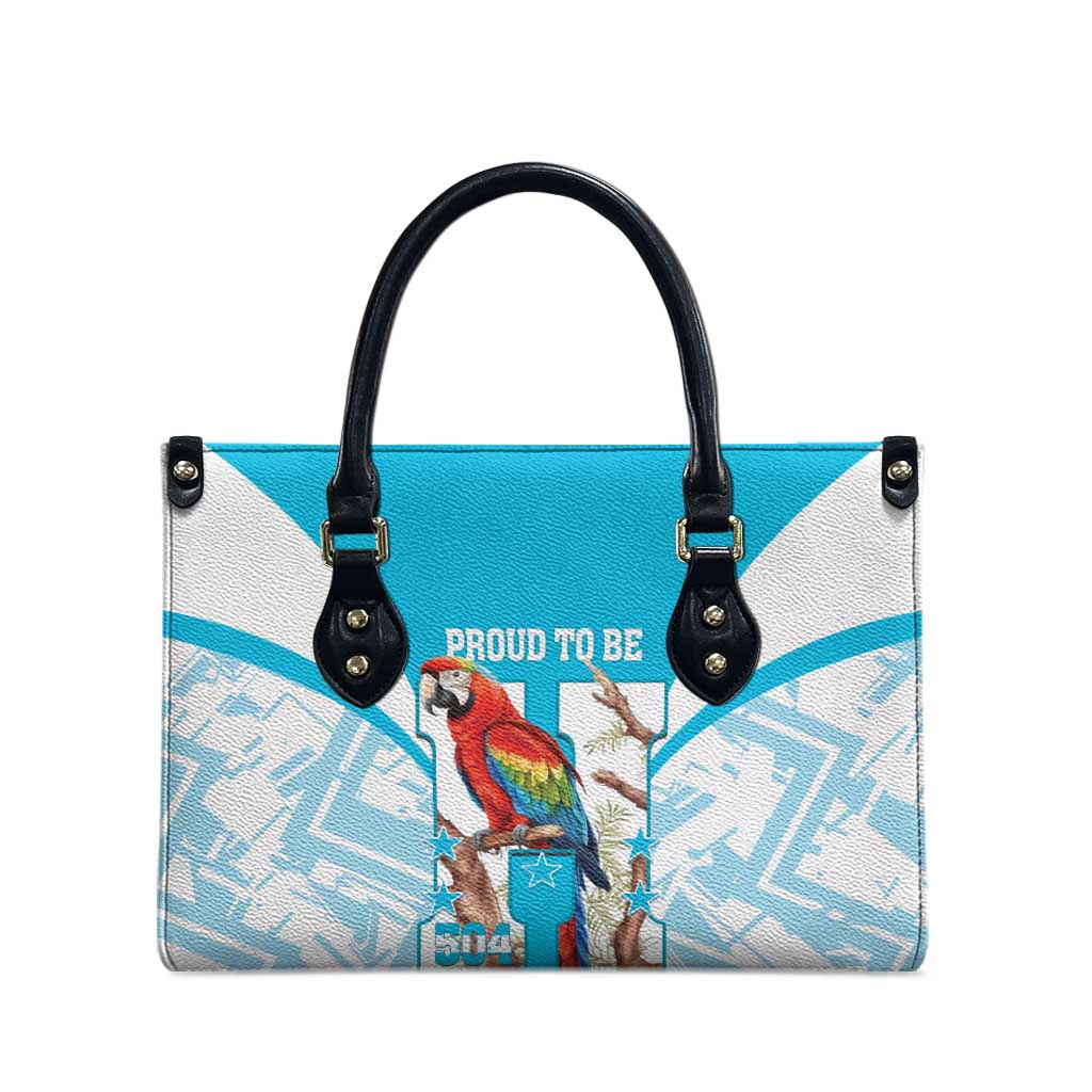 Honduras Independence Day Leather Bag 504 Proud Scarlet Macaw - Wonder Print Shop