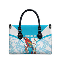 Honduras Independence Day Leather Bag 504 Proud Scarlet Macaw - Wonder Print Shop
