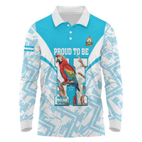 Honduras Independence Day Long Sleeve Polo Shirt 504 Proud Scarlet Macaw - Wonder Print Shop