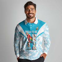 Honduras Independence Day Long Sleeve Polo Shirt 504 Proud Scarlet Macaw - Wonder Print Shop