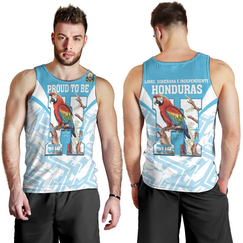 Honduras Independence Day Men Tank Top 504 Proud Scarlet Macaw - Wonder Print Shop