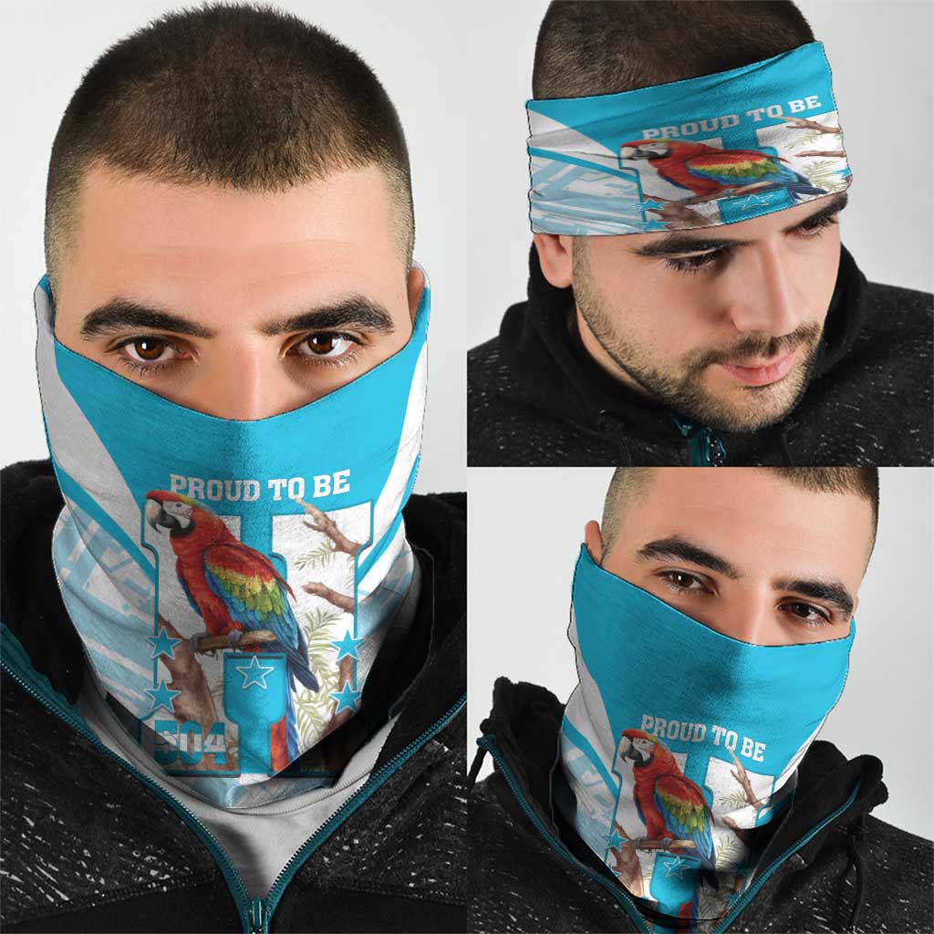 Honduras Independence Day Neck Gaiter 504 Proud Scarlet Macaw - Wonder Print Shop