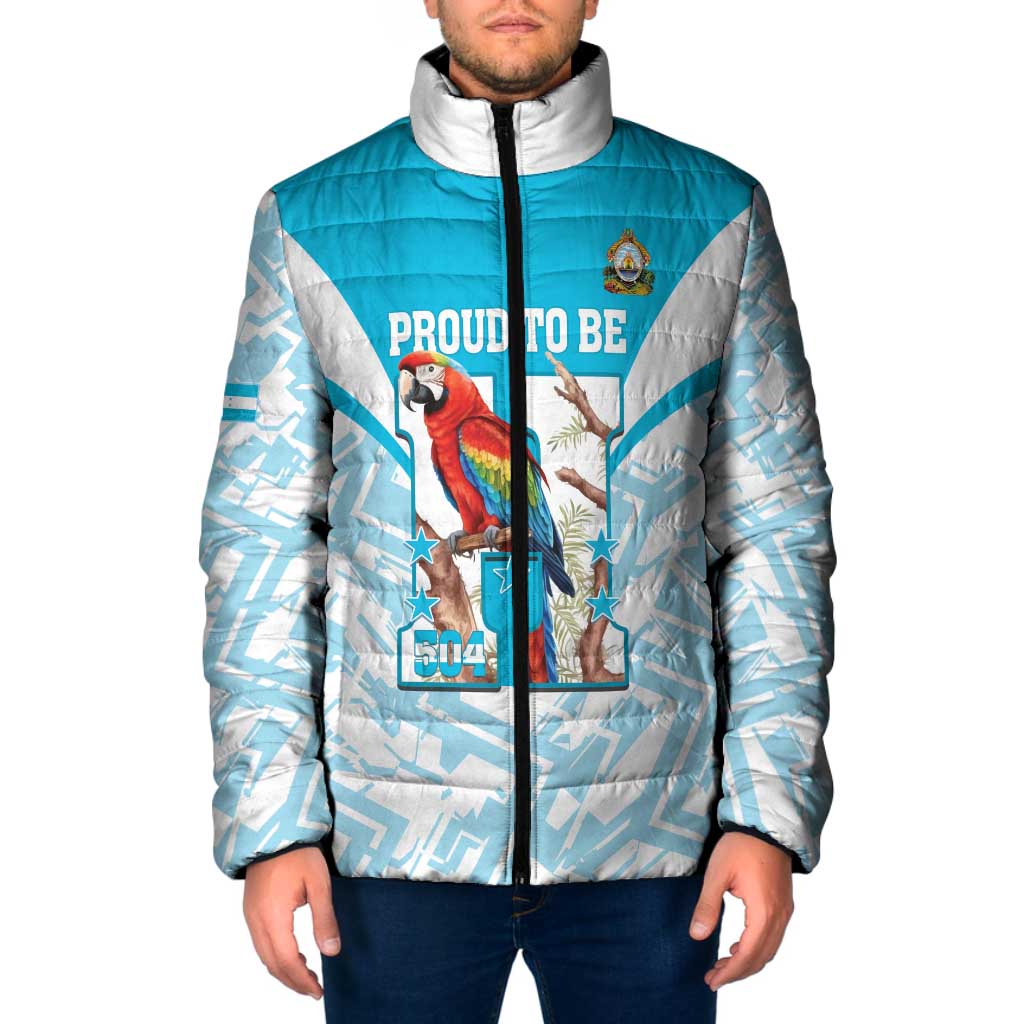 Honduras Independence Day Padded Jacket 504 Proud Scarlet Macaw - Wonder Print Shop