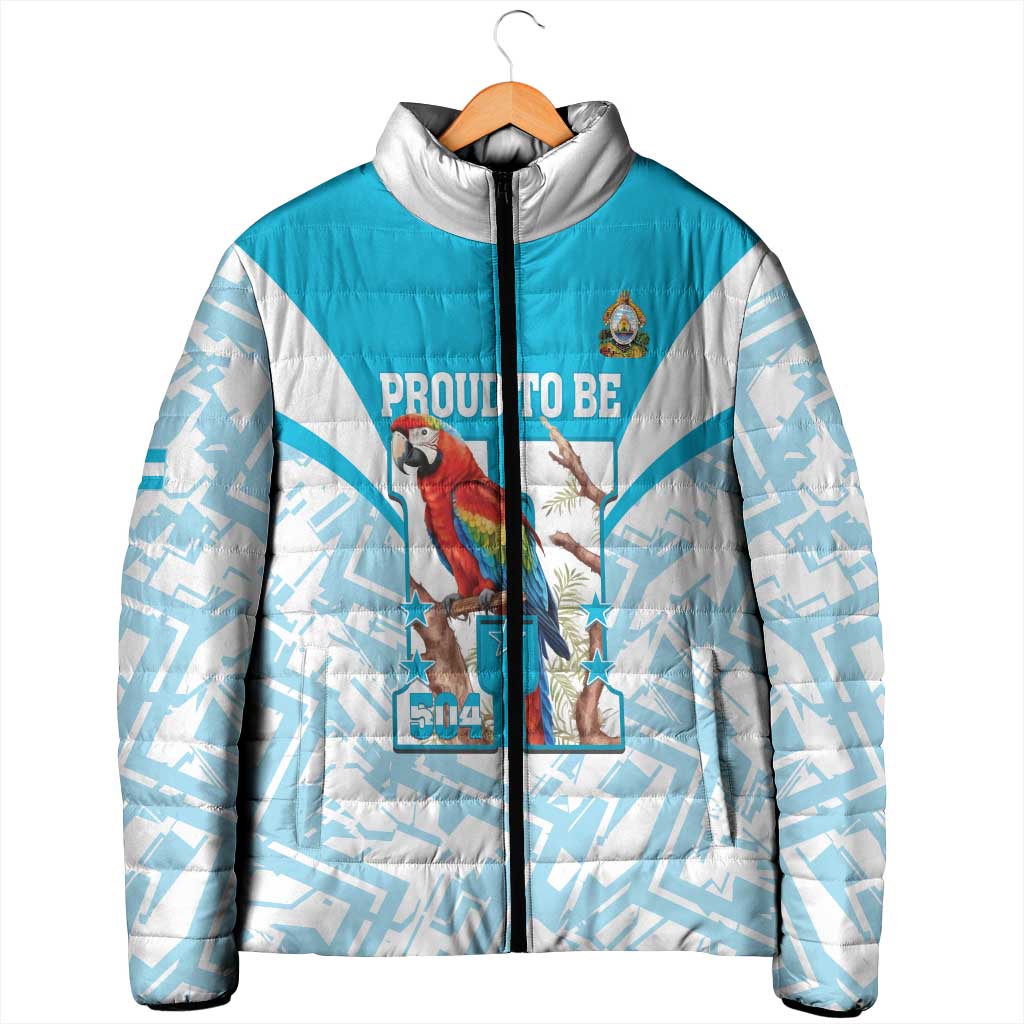 Honduras Independence Day Padded Jacket 504 Proud Scarlet Macaw - Wonder Print Shop