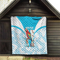 Honduras Independence Day Quilt 504 Proud Scarlet Macaw - Wonder Print Shop