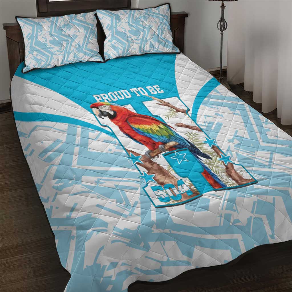 Honduras Independence Day Quilt Bed Set 504 Proud Scarlet Macaw - Wonder Print Shop