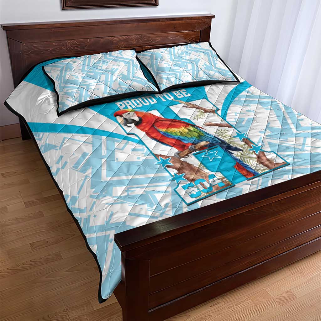 Honduras Independence Day Quilt Bed Set 504 Proud Scarlet Macaw - Wonder Print Shop