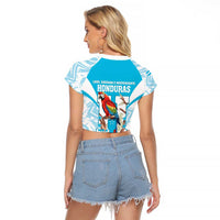 Honduras Independence Day Raglan Cropped T Shirt 504 Proud Scarlet Macaw - Wonder Print Shop
