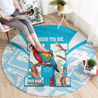 Honduras Independence Day Round Carpet 504 Proud Scarlet Macaw - Wonder Print Shop