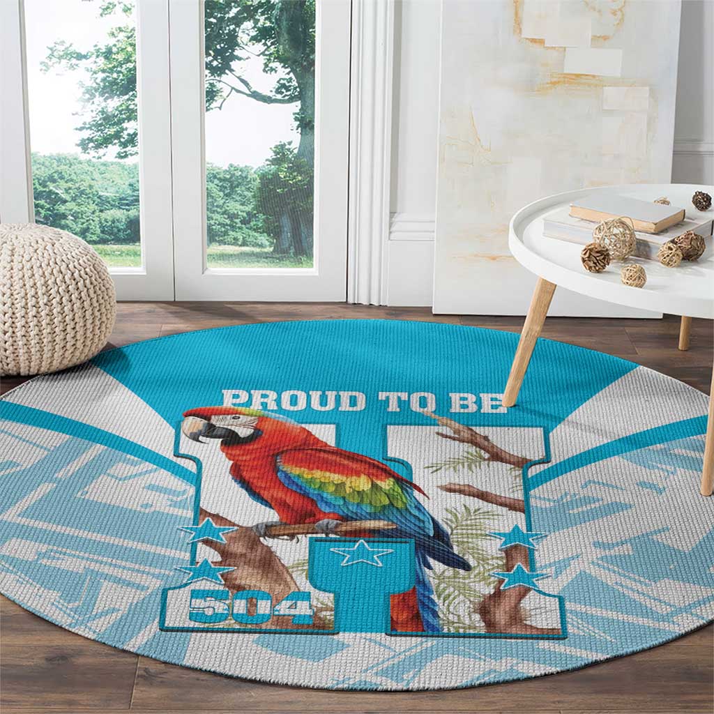 Honduras Independence Day Round Carpet 504 Proud Scarlet Macaw - Wonder Print Shop