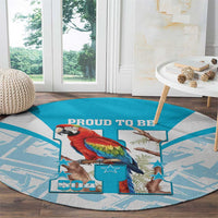 Honduras Independence Day Round Carpet 504 Proud Scarlet Macaw - Wonder Print Shop