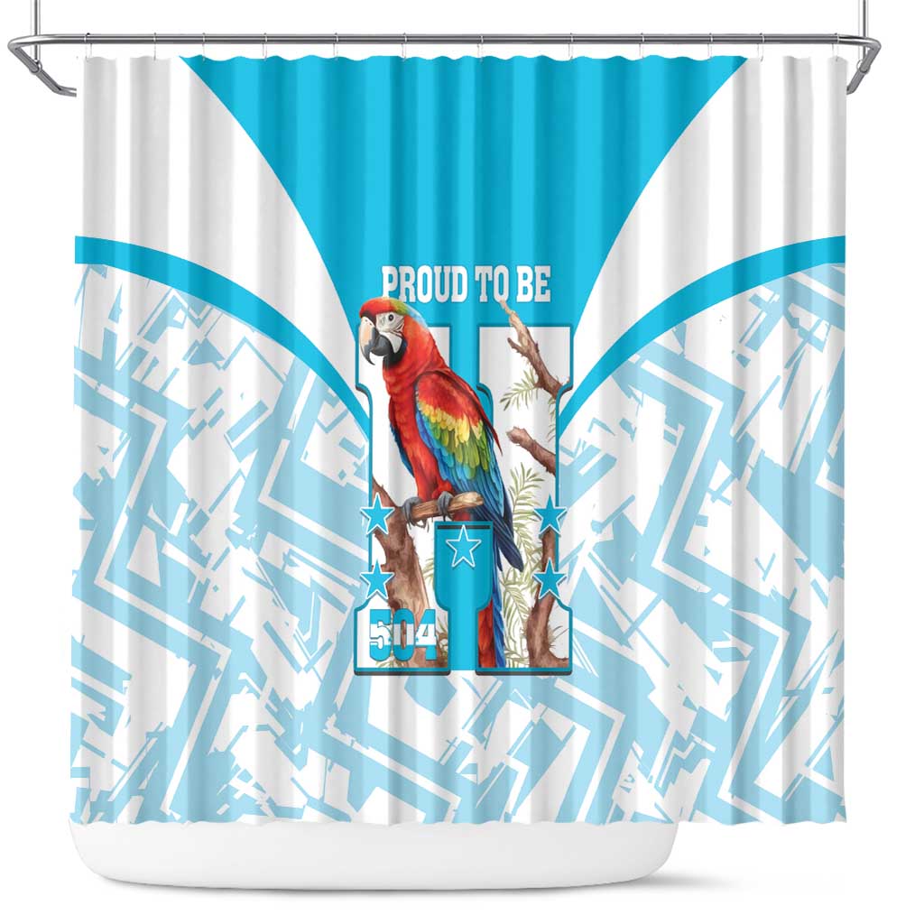 Honduras Independence Day Shower Curtain 504 Proud Scarlet Macaw - Wonder Print Shop