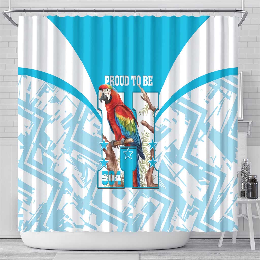 Honduras Independence Day Shower Curtain 504 Proud Scarlet Macaw - Wonder Print Shop