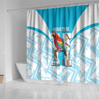 Honduras Independence Day Shower Curtain 504 Proud Scarlet Macaw - Wonder Print Shop