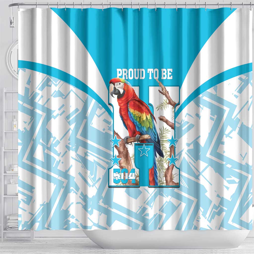 Honduras Independence Day Shower Curtain 504 Proud Scarlet Macaw - Wonder Print Shop