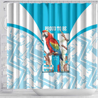 Honduras Independence Day Shower Curtain 504 Proud Scarlet Macaw - Wonder Print Shop