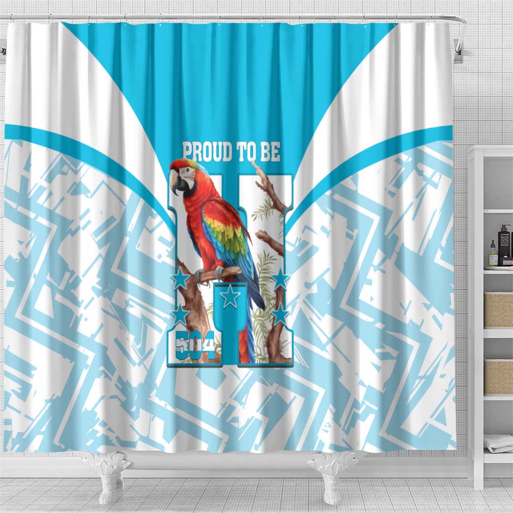 Honduras Independence Day Shower Curtain 504 Proud Scarlet Macaw - Wonder Print Shop