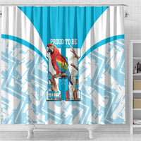 Honduras Independence Day Shower Curtain 504 Proud Scarlet Macaw - Wonder Print Shop