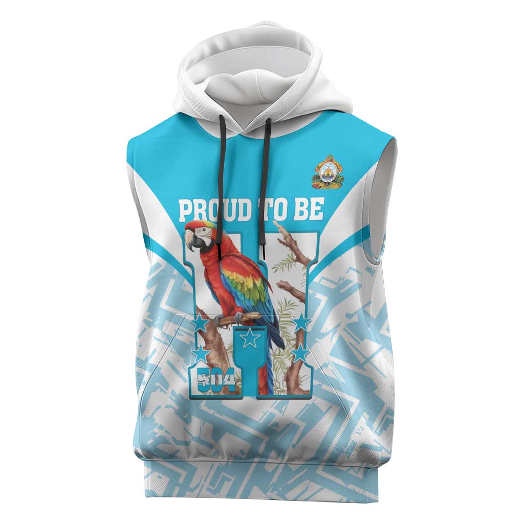 Honduras Independence Day Sleeveless Hoodie 504 Proud Scarlet Macaw - Wonder Print Shop