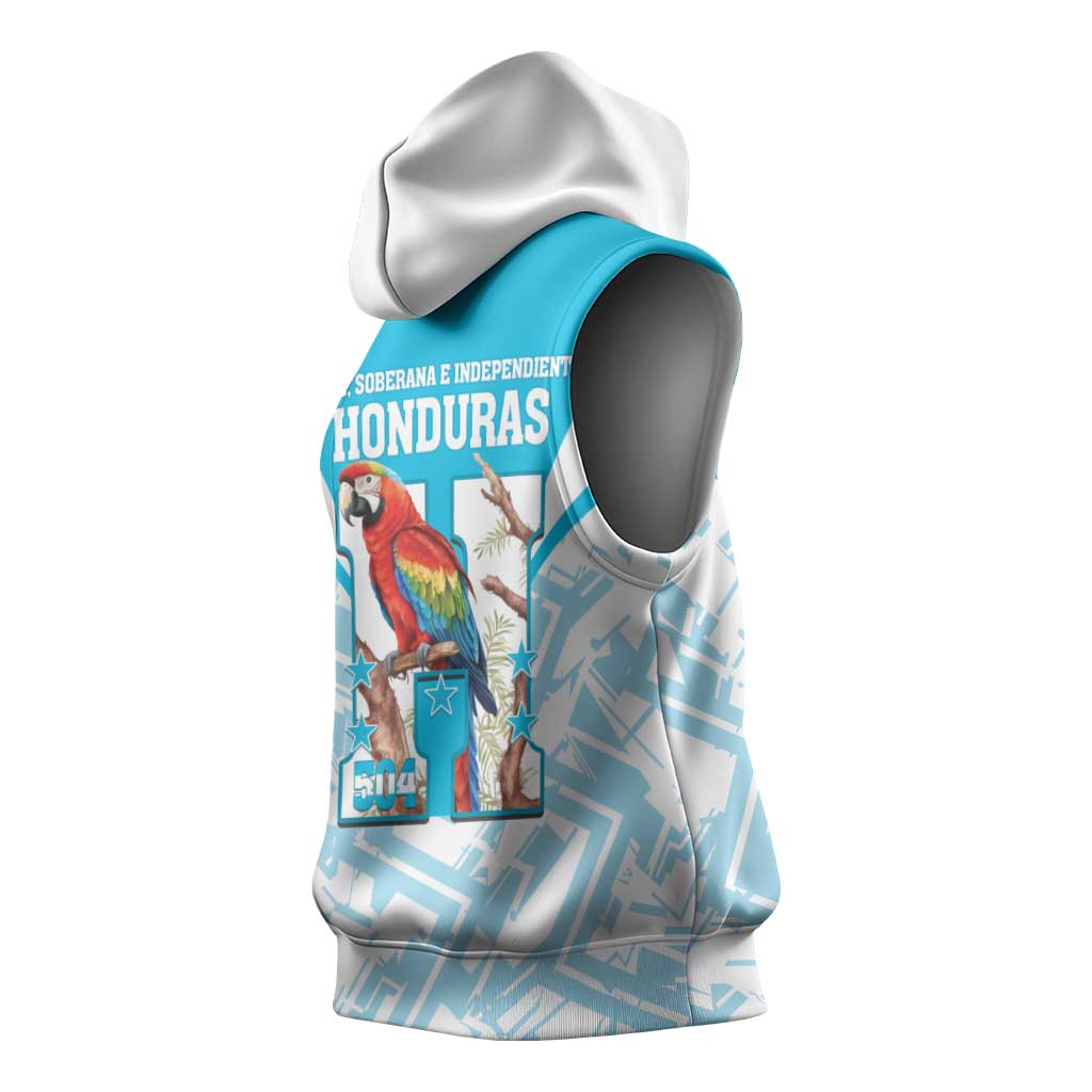 Honduras Independence Day Sleeveless Hoodie 504 Proud Scarlet Macaw - Wonder Print Shop