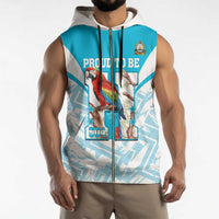 Honduras Independence Day Sleeveless Zip Hoodie 504 Proud Scarlet Macaw - Wonder Print Shop