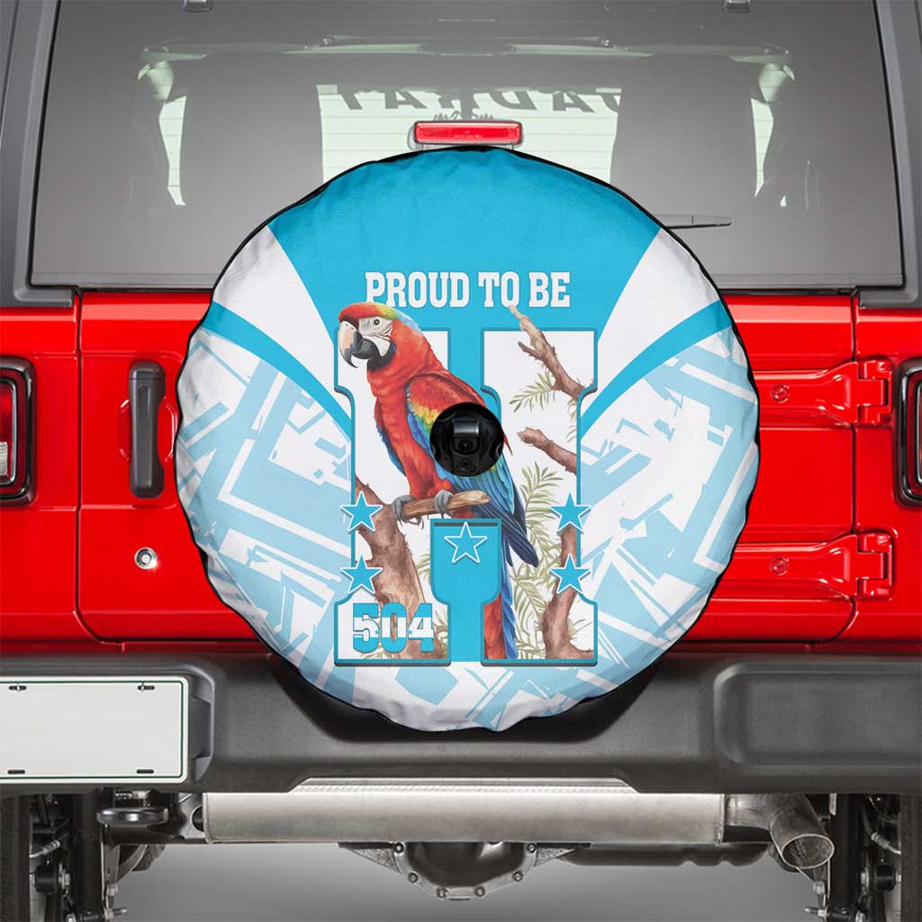 Honduras Independence Day Spare Tire Cover 504 Proud Scarlet Macaw - Wonder Print Shop