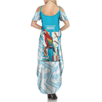Honduras Independence Day Summer Maxi Dress 504 Proud Scarlet Macaw - Wonder Print Shop