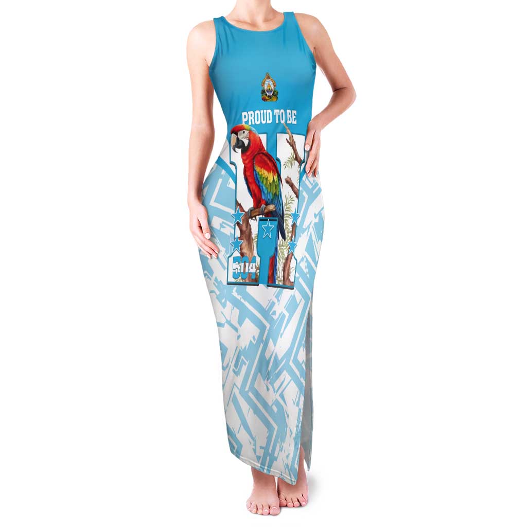 Honduras Independence Day Tank Maxi Dress 504 Proud Scarlet Macaw - Wonder Print Shop