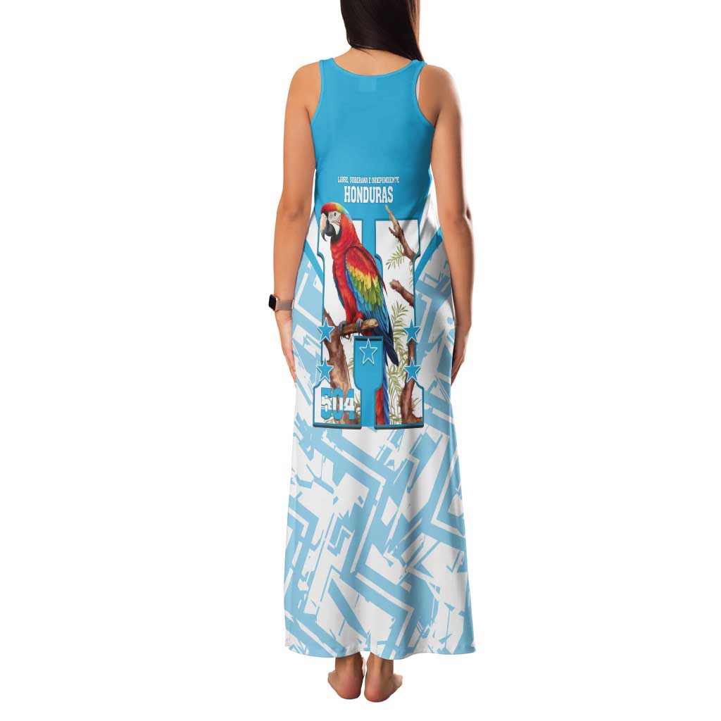 Honduras Independence Day Tank Maxi Dress 504 Proud Scarlet Macaw - Wonder Print Shop