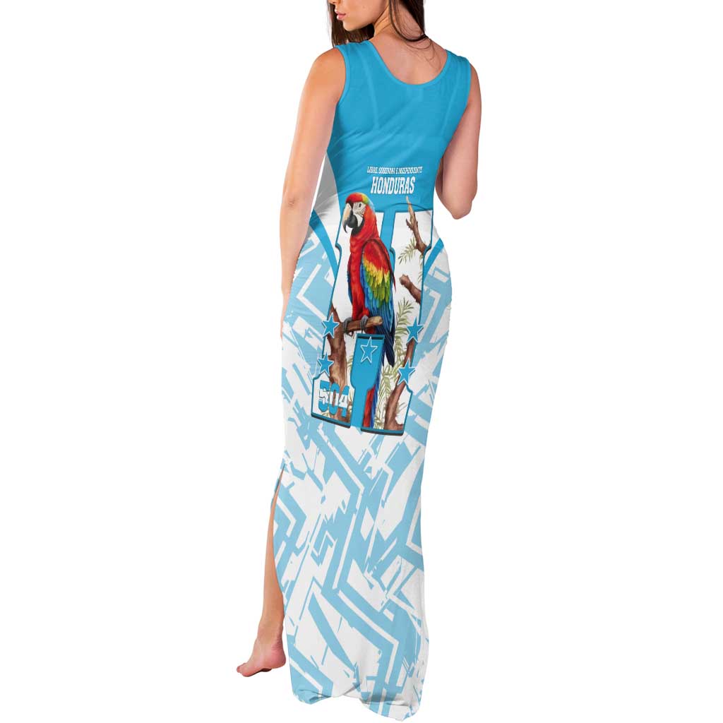 Honduras Independence Day Tank Maxi Dress 504 Proud Scarlet Macaw - Wonder Print Shop